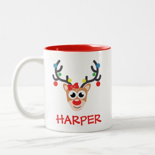 Mug café de vacances | Cute Reindeer (Gauche)
