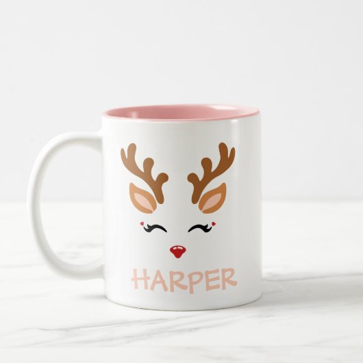Mug café de vacances | Cute Reindeer (Gauche)