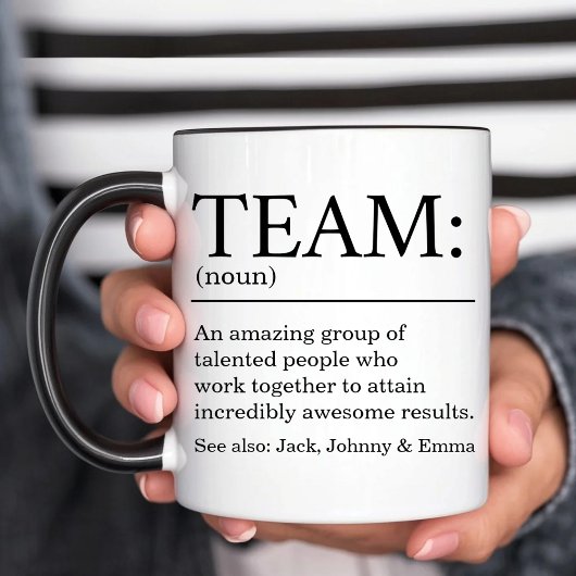 Mug Café Définition d'équipe personnalisée