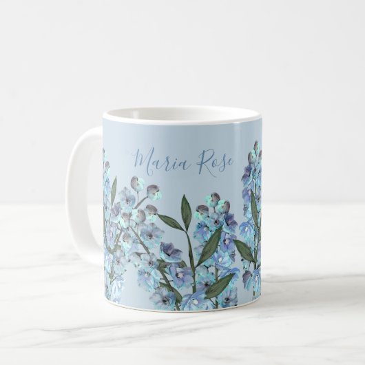 Mug café Delphinium bleu (Devant gauche)