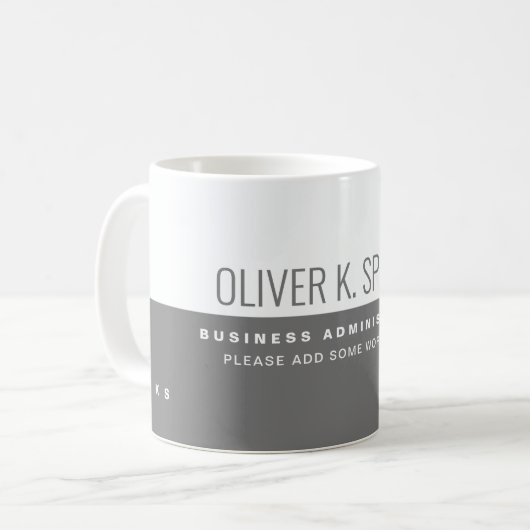 Mug Café demi-gris mi-blanc professionnel (professionn (Devant gauche)