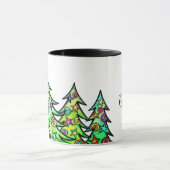 Mug café des arbres de vacances (Centre)