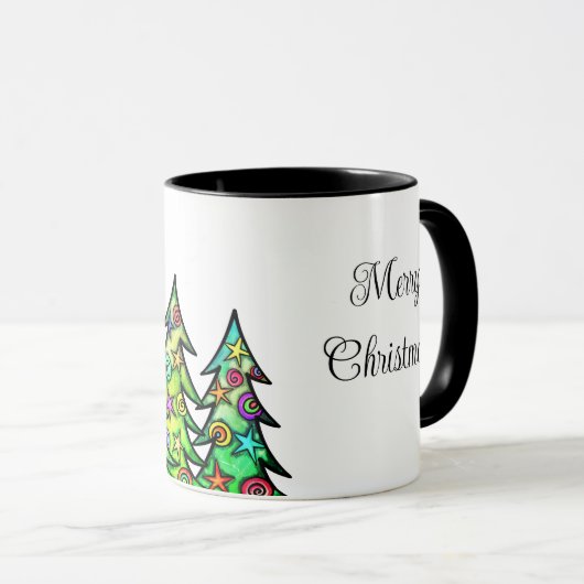 Mug café des arbres de vacances (Devant droit)