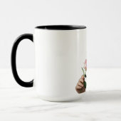Mug Café Deux Tons Portrait Rose Douce Esthétique (Gauche)