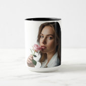 Mug Café Deux Tons Portrait Rose Douce Esthétique (Centre)
