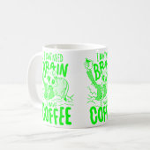 Mug café d'halloween vert acide boire zombie (Devant gauche)
