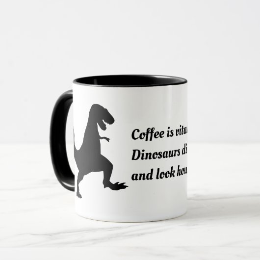 Mug Café dinosaure (Devant gauche)