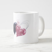 Mug café double coeur (Devant droit)