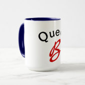 Mug Café drôle de conception d'humour de l'alphabet b (Devant gauche)