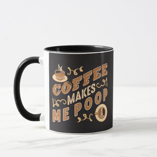 Mug Café Drôle Me Fait Faire Caca (Gauche)