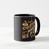 Mug Café Drôle Me Fait Faire Caca (Devant droit)