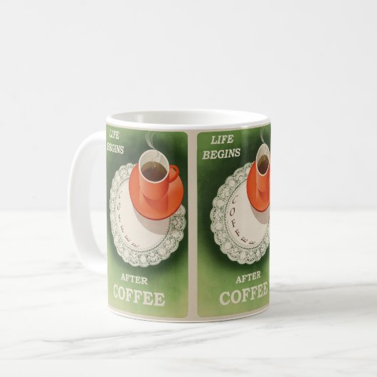 Mug Café : Drôle Slogan (Devant gauche)