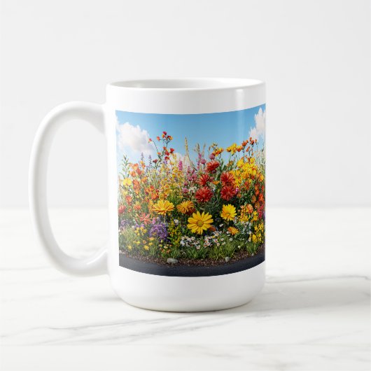Mug café du jardin fleur sauvage. (Gauche)