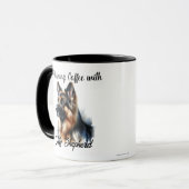 Mug Café du matin avec mon berger moderne (Devant gauche)