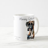 Mug Café du matin avec mon boxer mignon (Devant droit)
