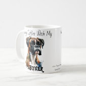 Mug Café du matin avec mon boxer mignon (Devant gauche)