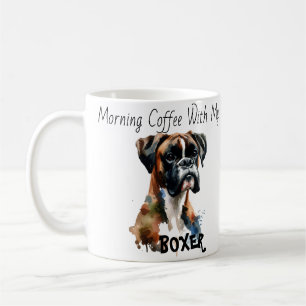 Mug Café du matin avec mon boxer mignon