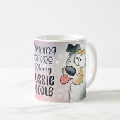 Mug Café du matin avec mon Doodle australien (Devant droit)