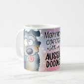 Mug Café du matin avec mon Doodle australien (Devant gauche)