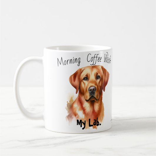 Mug Café du matin avec mon Lab. Musique moderne (Gauche)