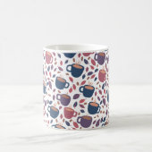 Mug Café du matin Cute Coupes colorées Motif violet (Centre)