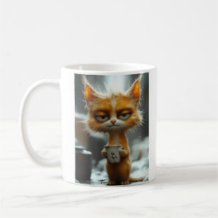 Mug Café du matin du chat grumpy