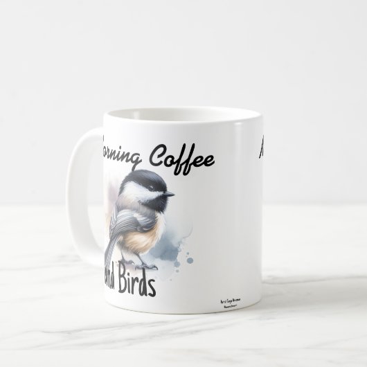 Mug Café du matin et oiseaux (Devant gauche)