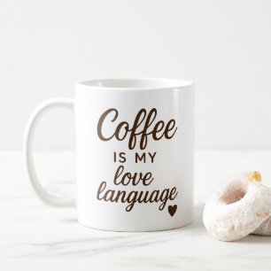Mug Café élégant jouant inspiré Typographie Coeur