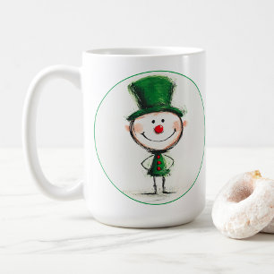 Mug café elf de Noël souriant