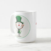 Mug café elf de Noël souriant (Devant gauche)