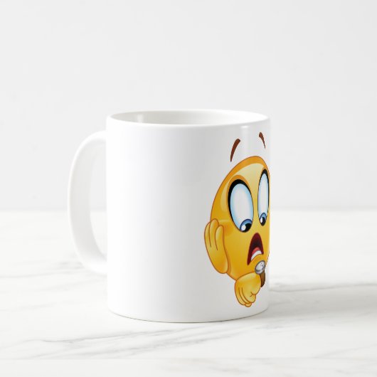 Mug café Emoji Stressé (Devant gauche)