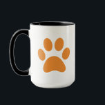 Mug café Empreinte de patte<br><div class="desc">Amusant design Empreinte de patte pour amoureux des animaux!</div>