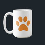 Mug café Empreinte de patte<br><div class="desc">Amusant design Empreinte de patte pour amoureux des animaux!</div>