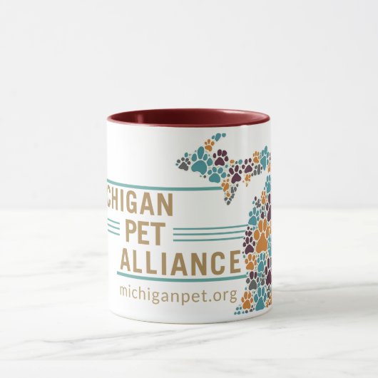 Mug café Empreintes de pattes du Michigan (Centre)