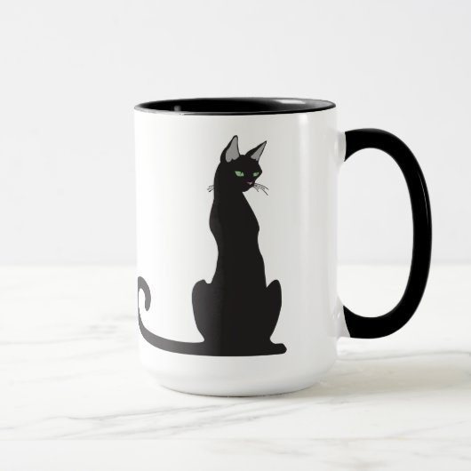 Mug café en chat noir (Droite)