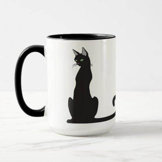Mug café en chat noir (Gauche)