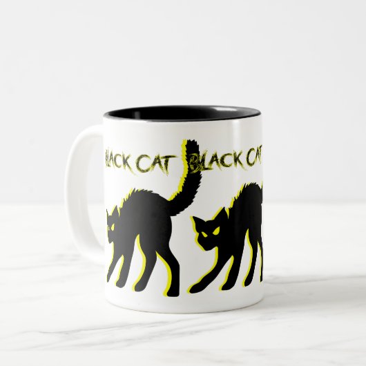 Mug café en chat noir (Devant gauche)