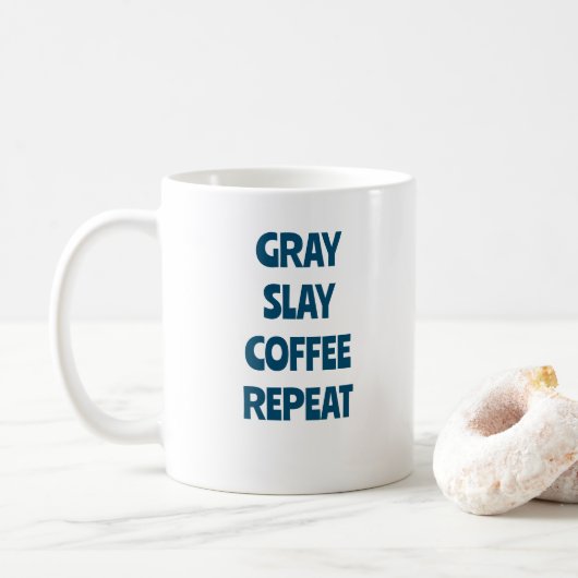 MUG CAFÉ EN ESCLAY GRAY RÉPÉTER (Avec donut)