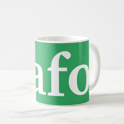 Mug "Café" en espéranto (Devant droit)