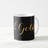 Mug café en or noir (Devant droit)