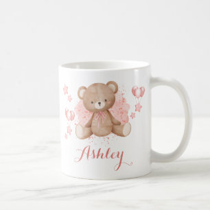 Mug café en tèdre rose personnalisé