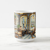 Mug Café en tramway jaune Lisbonne Aquarelle (Centre)