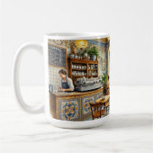 Mug Café en tramway jaune Lisbonne Aquarelle (Gauche)
