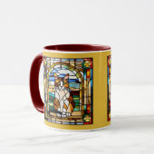 Mug Café en Verre Cathédrale Chat Calico Mignon (Devant gauche)