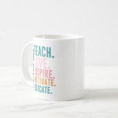 Mug café enseignant retour à l'école (Devant gauche)