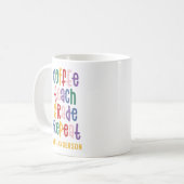 Mug Café, enseigner, grade, répéter professeur de typo (Devant gauche)