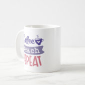 Mug Café Enseigner Répéter (Devant gauche)