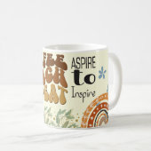 Mug "CAFÉ ENSEIGNER RÉPÉTER" "ASPIRE à Inspirer" (Devant droit)