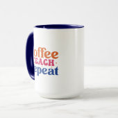 Mug Café Enseigner Répéter Wordart (Devant gauche)