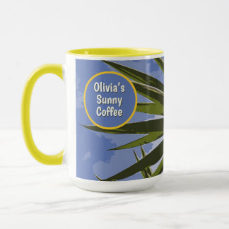 Mug Café Ensoleillé Personnalisé Yucca Tropical